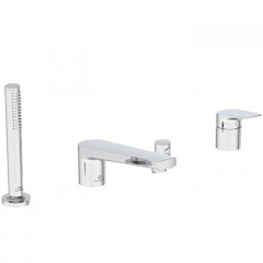 Ideal Standard La Dolce Vita Смеситель для ванны, на 4 отв, с ручным душем, шланго для душа 175см, цвет: хром