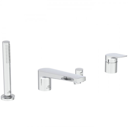 Ideal Standard La Dolce Vita Смеситель для ванны, на 4 отв, с ручным душем, шланго для душа 175см, цвет: хром
