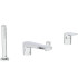 Ideal Standard La Dolce Vita Смеситель для ванны, на 4 отв, с ручным душем, шланго для душа 175см, цвет: хром