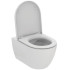 Ideal Standard Ellise Унитаз подвесной 545х365 мм безободковый с сиденьем и крышкой SoftClose, со скрытым крепежом цвет: белый глянец
