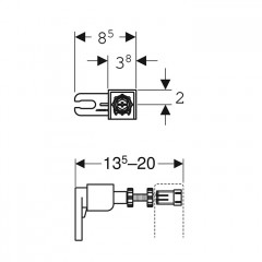 Geberit Duofix Комплект крепления к стене для отдельного монтажа (2 шт.) (ОТДЕЛЬНО продаем ПО ЗАПРОСУ!)