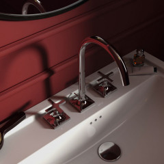 Ideal Standard Joy Neo Смеситель для раковины, на 3 отв, с донным клапаном, цвет: хром