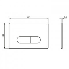 Ideal Standard Oleas M1 Механическая панель смыва, двойной смыв, цвет: хром