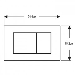 Geberit Sigma40 Клавиша для двойного смыва, квадратная: Белый