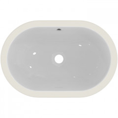 Ideal Standard Connect Раковина 620х410 мм, овальная, встриваемая снизу без отв. под смес., с крепежом, цвет: белый глянец