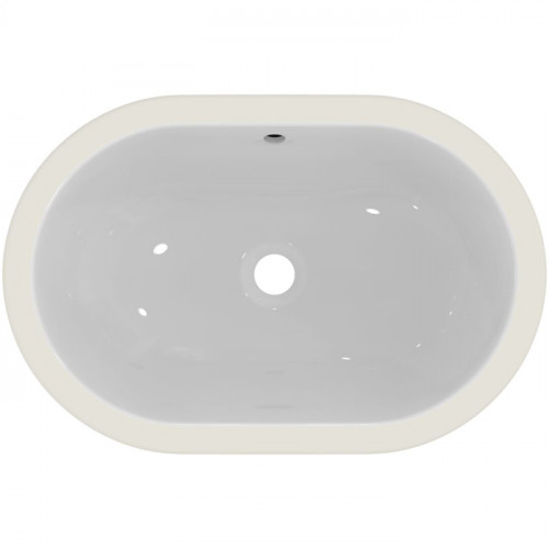 Ideal Standard Connect Раковина 620х410 мм, овальная, встриваемая снизу без отв. под смес., с крепежом, цвет: белый глянец