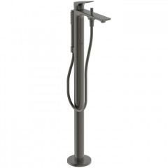 Ideal Standard La Dolce Vita Смеситель для ванны напольный, ручной душ Stick, шланг Idealflex 125см, без A6133NU, цвет: PVD Magnetic Grey