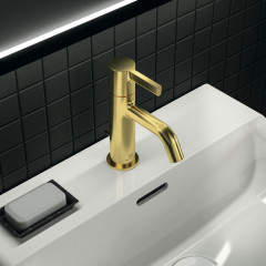 Ideal Standard Joy Смеситель для раковины, на 1 отв, с донным клапаном, цвет: PVD Brushed Gold