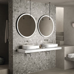 Ideal Standard Conca Круглое зеркало с подсветкой 90 см (Металл. накладка, закругленная задняя рама, функциональная светодиодная подсветка) neutral