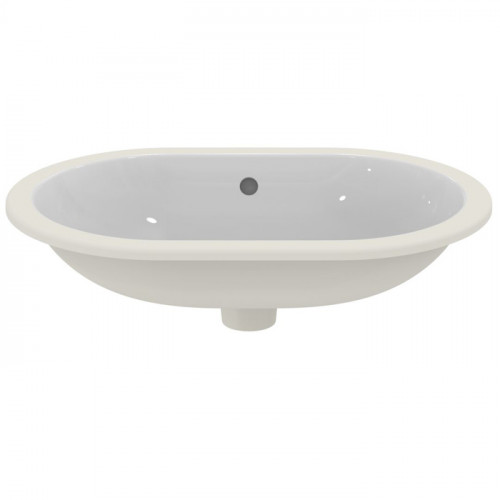 Ideal Standard Connect Раковина 620х410 мм, овальная, встриваемая снизу без отв. под смес., с крепежом, цвет: белый глянец