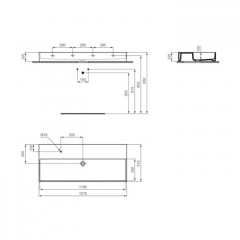 Ideal Standard Solos Раковина подвесная 120х50см, с 1 отв, без перелива, цвет: белый