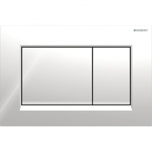 Geberit Sigma20 Клавиша для двойного смыва, квадратная: глянцевый хром, декор. полоски: матовый хром (бывшая Sigma30, замена 115.777.21.1, 115.777.DT.