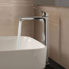 Ideal Standard Ceralife O Высокий смеситель для раковины H240, технология BlueStart с донным клапаном Click Clack, цвет: хром