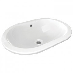 Ideal Standard Connect Раковина 550х380 мм, овальная, встриваемая снизу без отв. под смес., с крепежом, цвет: белый глянец