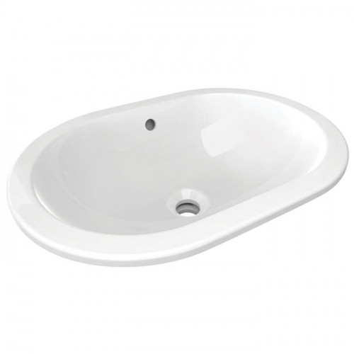 Ideal Standard Connect Раковина 550х380 мм, овальная, встриваемая снизу без отв. под смес., с крепежом, цвет: белый глянец