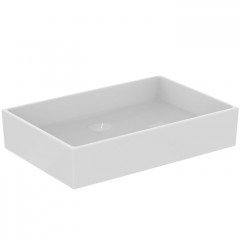 Ideal Standard Extra Раковина 600х400хh125 мм, накладная прямоугольная, без перелива и отв. под смес., с крепежом, цвет: белый глянец
