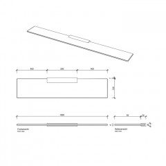 Decor Walther Tube GLA100 Полка стеклянная 100x13см, цвет: хром ЗАКАЗ ПО ЗАПРОСУ
