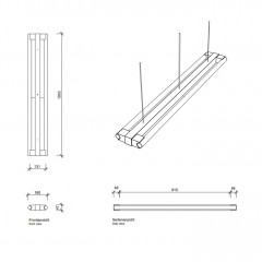 Decor Walther Omega 200 HL Светильник потолочный 100x5x12см, 2x S14S 100cm, цвет: хром ЗАКАЗ ПО ЗАПРОСУ