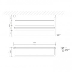 Decor Walther Corner KHT Полотенцедержатель 60x30.5см, цвет: никель сатинированный ЗАКАЗ ПО ЗАПРОСУ