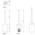 Decor Walther DW 6150 Туалетный ершик h62см, напольный, фарфор, цвет: белый / никель сатинированный ЗАКАЗ ПО ЗАПРОСУ