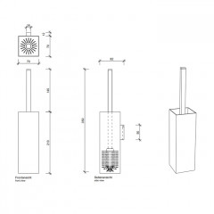 Decor Walther Corner WBG N Туалетный ершик, цвет: никель сатинированный ЗАКАЗ ПО ЗАПРОСУ