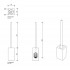 Decor Walther DW 6250 Туалетный ершик h60см, напольный, фарфор, цвет: белый / никель сатинированный ЗАКАЗ ПО ЗАПРОСУ