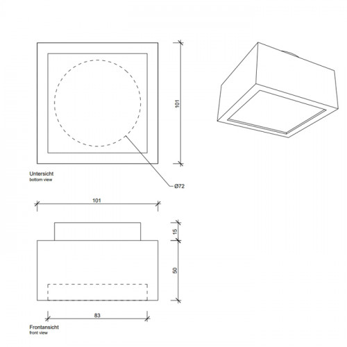 Decor Walther Cut 10 Светильник потолочный 10x10x6.5см, 1x G9 max. 40W, цвет: никель сатинированный ЗАКАЗ ПО ЗАПРОСУ
