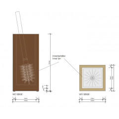 Decor Walther Wood SBG Туалетный ершик, напольный, цвет: светлый бук ЗАКАЗ ПО ЗАПРОСУ
