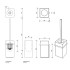 Decor Walther DW 6201 Туалетный ершик h44см, подвесной, фарфор, цвет: белый / никель сатинированный ЗАКАЗ ПО ЗАПРОСУ
