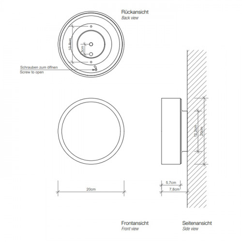 Decor Walther Round 20 Светильник потолочный 20x8см, 1x R7s 78mm max. 100W, цвет: хром ЗАКАЗ ПО ЗАПРОСУ