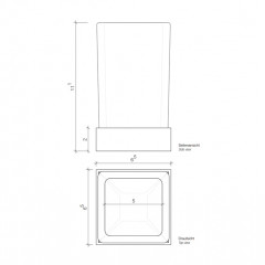 Decor Walther Corner SMG Стакан настольный, стекло сатинированное, цвет: хром ЗАКАЗ ПО ЗАПРОСУ