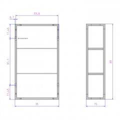 Decor Walther ET 6 Шкафчик открытый 35x15x80см, стекло белое, цвет: хром ЗАКАЗ ПО ЗАПРОСУ
