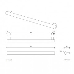 Decor Walther Tube HTE588 Полотенцедержатель 5x88см, цвет: хром ЗАКАЗ ПО ЗАПРОСУ