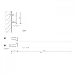 Decor Walther Mikado HTH1 Полотенцедержатель поворотный 40см, цвет: сталь матовая ЗАКАЗ ПО ЗАПРОСУ
