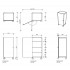 Decor Walther RW 1 Шкафчик передвижной 38x30x80см, стекло прозрачное, цвет: хром ЗАКАЗ ПО ЗАПРОСУ