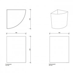 Decor Walther DW 309 Корзина для бумаги 16x16x22см, угловая, цвет: сталь полированная ЗАКАЗ ПО ЗАПРОСУ