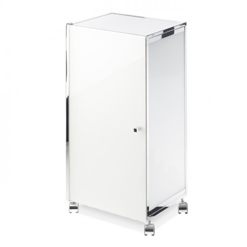 Decor Walther RW 1 Шкафчик передвижной 38x30x80см, стекло белое, цвет: хром ЗАКАЗ ПО ЗАПРОСУ