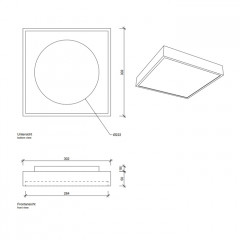Decor Walther Cut 30 Светильник потолочный 30x30x7см, 2x R7S 78mm max. 100W, цвет: хром ЗАКАЗ ПО ЗАПРОСУ