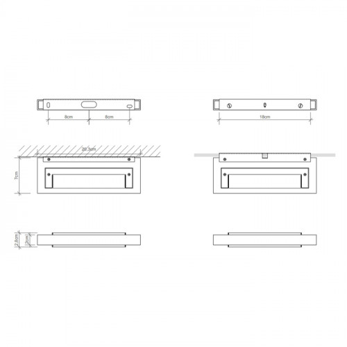 Decor Walther Slim 20 Светильник настенный 20x7x2см, 1x R7S 118 mm max. 100W, цвет: хром ЗАКАЗ ПО ЗАПРОСУ
