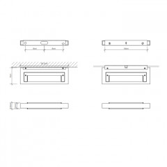 Decor Walther Slim 1-20 Светильник на зеркало 20x7x2см, 1x R7S 118 mm max. 100W, цвет: никель сатинированный ЗАКАЗ ПО ЗАПРОСУ