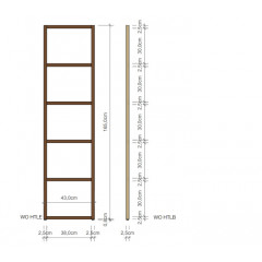 Decor Walther Wood HTL Полотенцедержатель напольный 43x166см, цвет: темный ясень ЗАКАЗ ПО ЗАПРОСУ