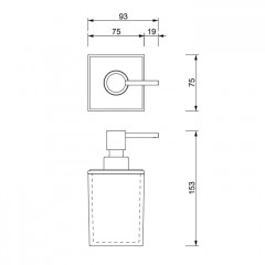 Decor Walther Sky SSP Дозатор для мыла, настольный, акрил, цвет: золото ЗАКАЗ ПО ЗАПРОСУ