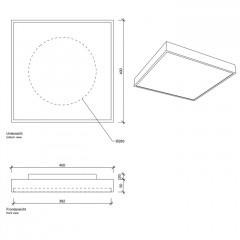 Decor Walther Cut 40 Светильник потолочный 40x40x7см, 2x R7S 78mm max. 150W, цвет: хром ЗАКАЗ ПО ЗАПРОСУ
