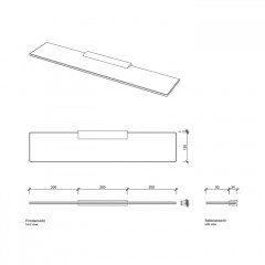 Decor Walther Tube GLA60 Полка стеклянная 60x13см, цвет: хром ЗАКАЗ ПО ЗАПРОСУ