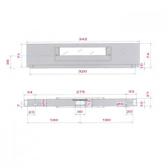 Decor Walther Slim 34 Светильник настенный 34x7x2см, 1x R7S 118mm max. 100W, цвет: хром ЗАКАЗ ПО ЗАПРОСУ