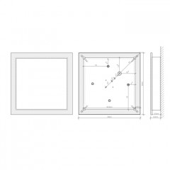 Decor Walther Kubic 40 Светильник потолочный 39x39x6.5см, 1x R7S 118mm max. 100W, цвет: никель сатинированный ЗАКАЗ ПО ЗАПРОСУ