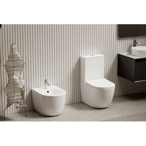 Биде ABBER Bequem AC1152 приставное белое