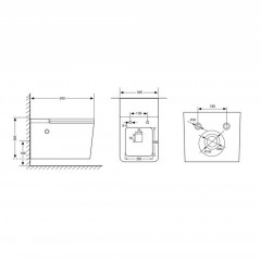 Комплект ABBER подвесной унитаз Rechteck AC1202P белый с импульсным смывом с инсталляцией AC0101P