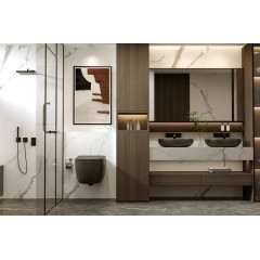 Унитаз ABBER Bequem AC1104MB подвесной черный матовый, безободковый