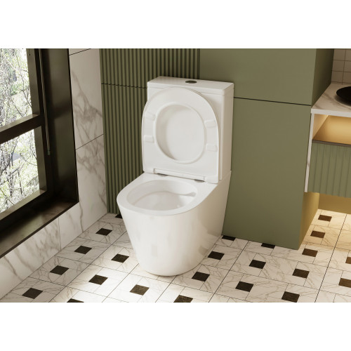 Унитаз ABBER Bequem AC1112 компакт белый, безободковый